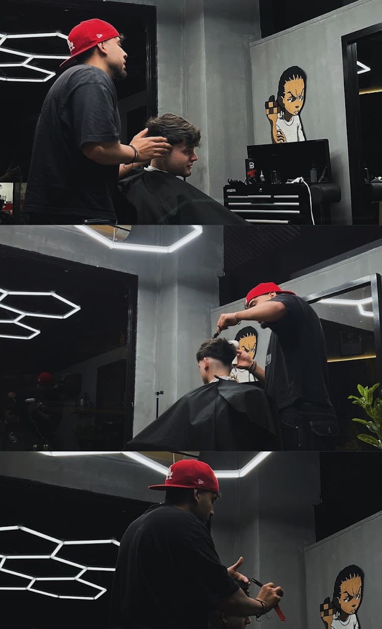 Corte fade realizado en Izzio Barber